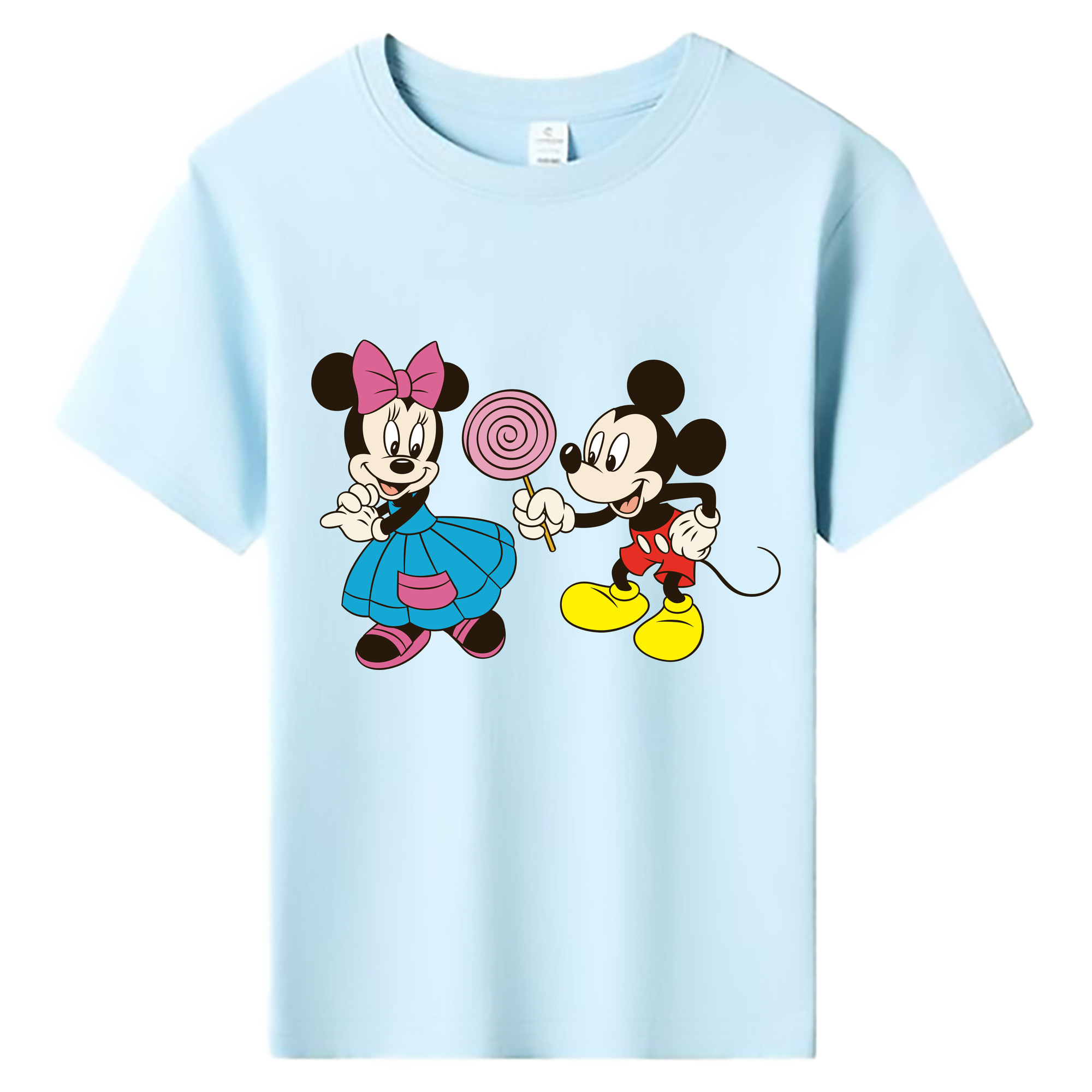 ミッキーマウス Mickey Mouse 綿100％キッズTシャツ（フロントプリント）
